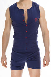 L'Homme Invisible Hypnos Einteiler-Bodysuit, Marineblau, HW137-HYP-049, Größe XL